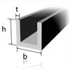 Coulissen Stahl 35 x 35 x 3mm, Stahl S235JR (RSt37-2), warmgewalzt, roh