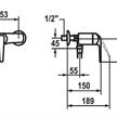 Duschenmischer Duschenarmatur KWC Domo 1/2" Distanz 153mm (Profi Qualität) | Bild 3