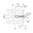 fischer Bolzenanker Stahl verzinkt Ø 8 L 111 / 50 x 15mm 40771 | Bild 2