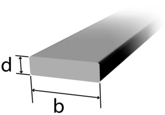 Flachstahl 40 x 4mm, Stahl S235JR (RSt37-2), warmgewalzt, roh