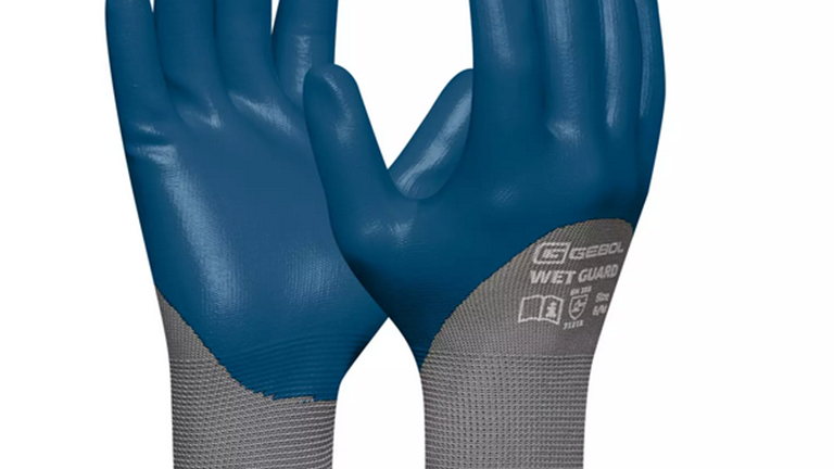 GEBOL Arbeitshandschuh Wet Guard blau 9 729513_09