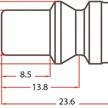 JWL Fortec Druckluft Stecknippel mit AG 1/4" FT20087 Schweizer Norm | Bild 2