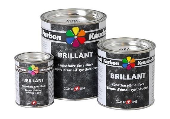 KNUCHEL Farben BRILLANT Kunstharz-Emaillack 375 ml, silber Ral 9006 + Fr.0.36 VOC Taxe