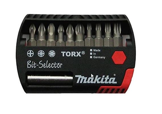 MAKITA Bit Box 11-teilig + Magnetischer Bithalter, P-54053