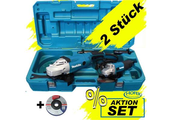 Makita Winkelschleifer SET 2 mit 1x GA9020R Ø230mm 1x 9558NB Ø125mm AKTION