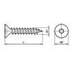 Spanplattenschrauben Senkkopf 90° Torx verzinkt ohne Schaft 3.5 x 12mm | Bild 2