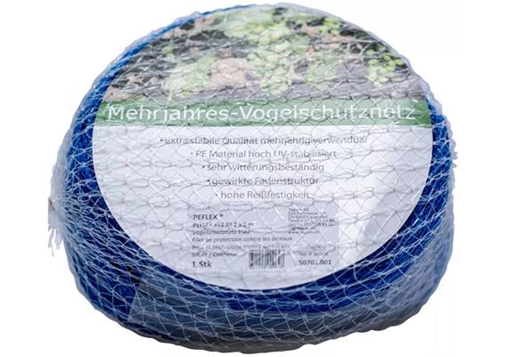 TEGUM PEFLEX 453 SB 12 x 12 m Vogelschutznetz blau, schützt Obst, Gemüse, Kulturen