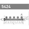 Verteiler 5-fach für max. 24 BW Ø16 aus Rotguss, mit Mutter, Dichtung, AG, Bördelverschr.