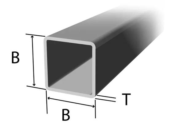 Vierkantstahlrohr RHS warmgewalzt, nahtlos EN 10210 Ø 100 x 100 x 4mm St52-3