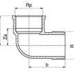 Winkel 90° Nr. 92 aus Siliziumbronze 1 1/2" Innen-/Aussengewinde | Bild 2